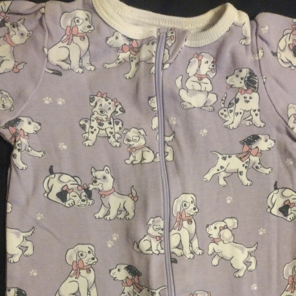 Wonder Nation Lavender Footie with Dog Pattern - Picture 2 of 5
